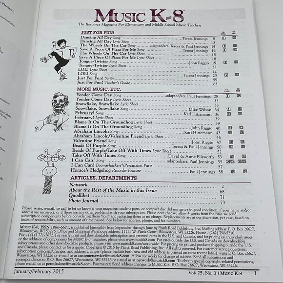 Music K-8 Vol 25 No 3 January/February 2015 Resource Magazine for Music Teachers - Picture 5 of 6